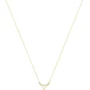Collier plaqué or zirconias 45 cm