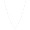 Collier solitaire or 750 blanc diamant synthétique 0.3 carat 42cm