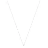 Collier solitaire or 750 blanc diamant HP1 0.25 carat 42cm