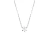 Collier solitaire or 750 blanc diamant HSI 0.25 carat 42cm