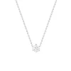 Collier solitaire or 750 blanc diamant HP1 0.5 carat 42cm