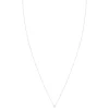 Collier solitaire or 750 blanc diamant HSI 0.2 carat 42cm