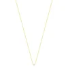 Collier solitaire or 750 jaune diamant synthétique 0.2 carat 42cm