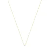 Collier solitaire or 750 jaune diamant HP1 0.5 carat 42cm