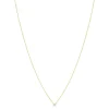 Collier solitaire or 750 jaune diamant HSI 0.25 carat 42cm