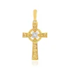 Croix or jaune 375 diamant