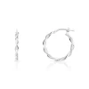Créoles argent 925 anneaux torsadés 20 mm