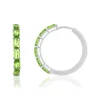 Créoles argent 925 cristal vert