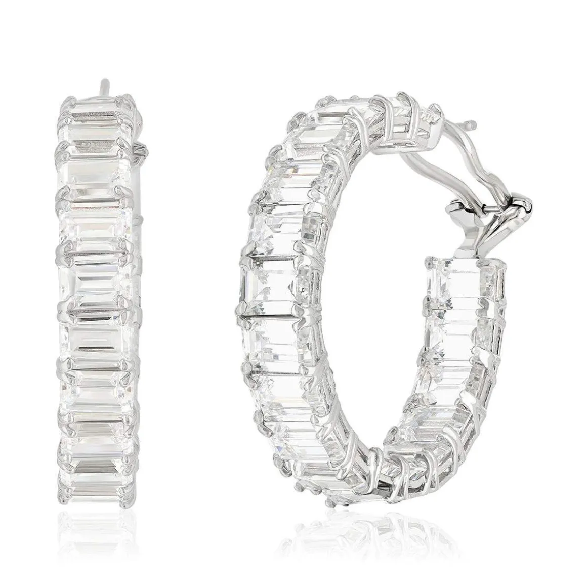 Créoles argent 925 et zirconias