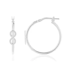 Créoles argent 925 infini 24 mm
