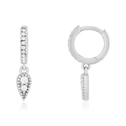 Créoles argent 925 pampilles et zirconias