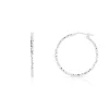 Créoles argent 925 striées 33.50 mm