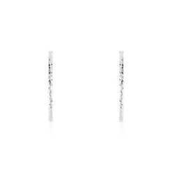 Créoles argent 925 striées 33.50 mm