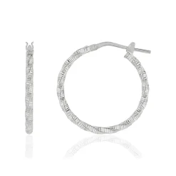 Créoles argent 925 torsadées 23.80 mm