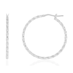 Créoles argent 925 torsadées 34.15 mm
