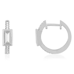 Créoles argent 925 zirconias