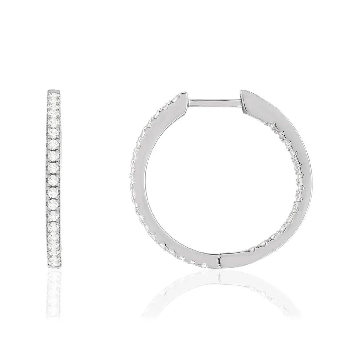 Créoles argent 925 zirconias
