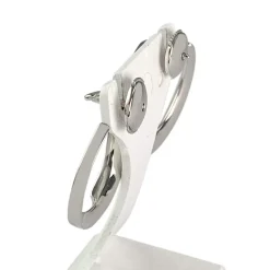 Créoles GAREL d'occasion or 750 blanc diamants
