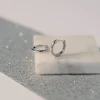 Créoles or 375 blanc 10mm