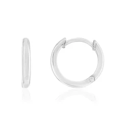 Créoles or 375 blanc 10mm