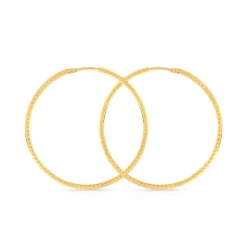 Créoles or 750 jaune diamanté 39 mm