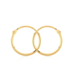 Créoles or 750 jaune 10 mm