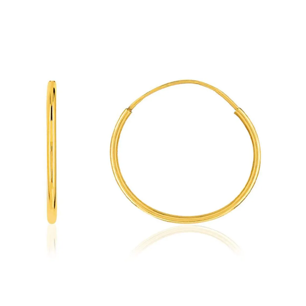 Créoles or 375 jaune 11 mm
