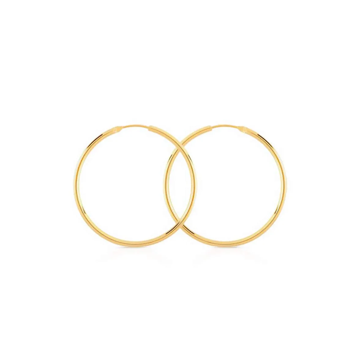 Créoles or 750 jaune 40 mm