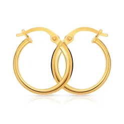 Créoles or 375 jaune 10 mm