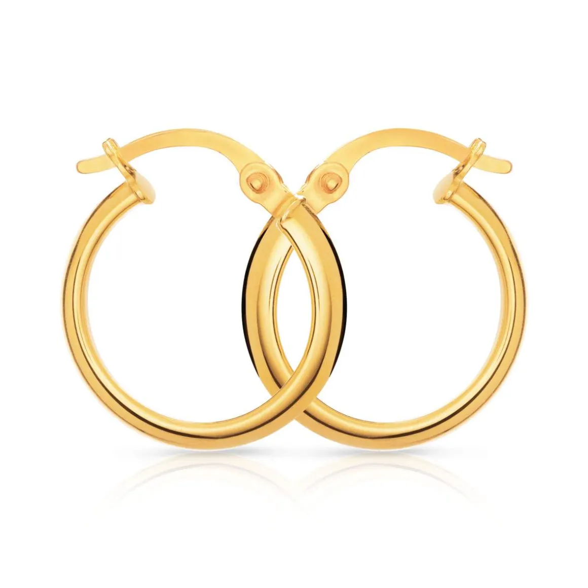 Créoles or 375 jaune 10 mm