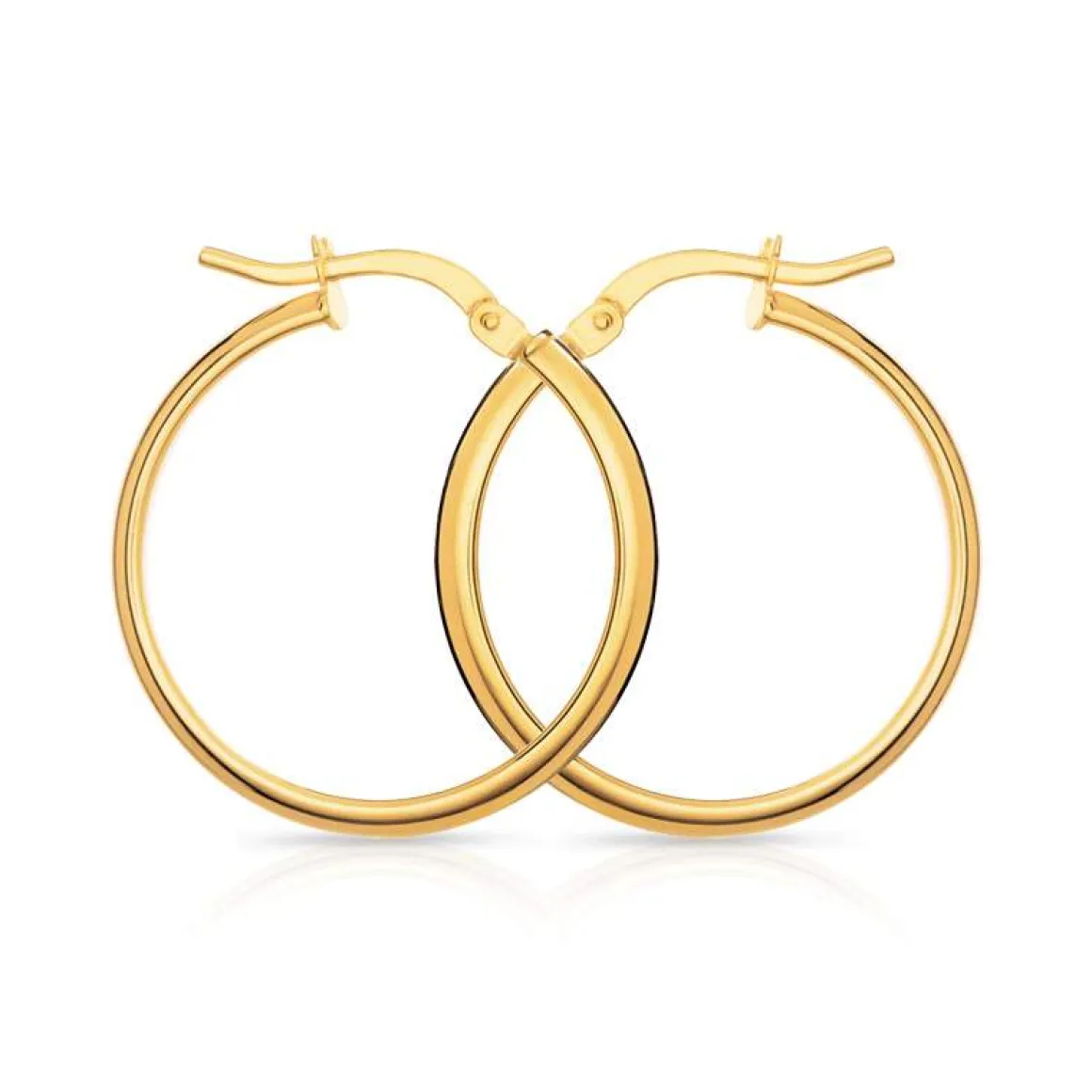 Créoles or 375 jaune 20 mm
