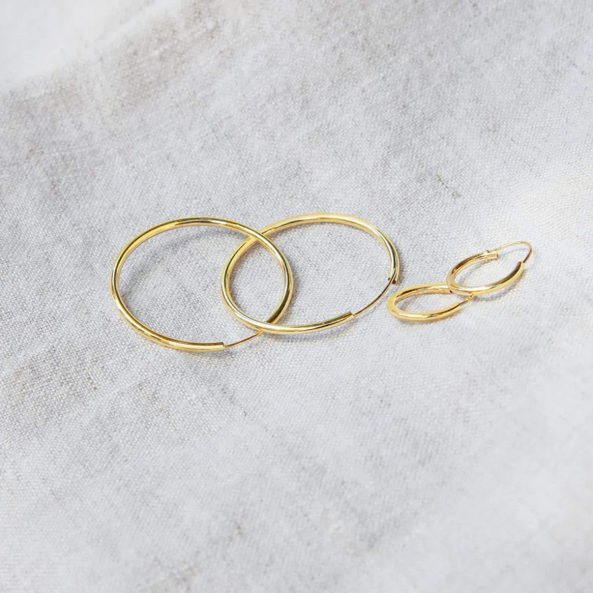 Créoles or 375 jaune 13,4 mm