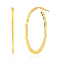 Créoles or 750 jaune ovales 17 mm