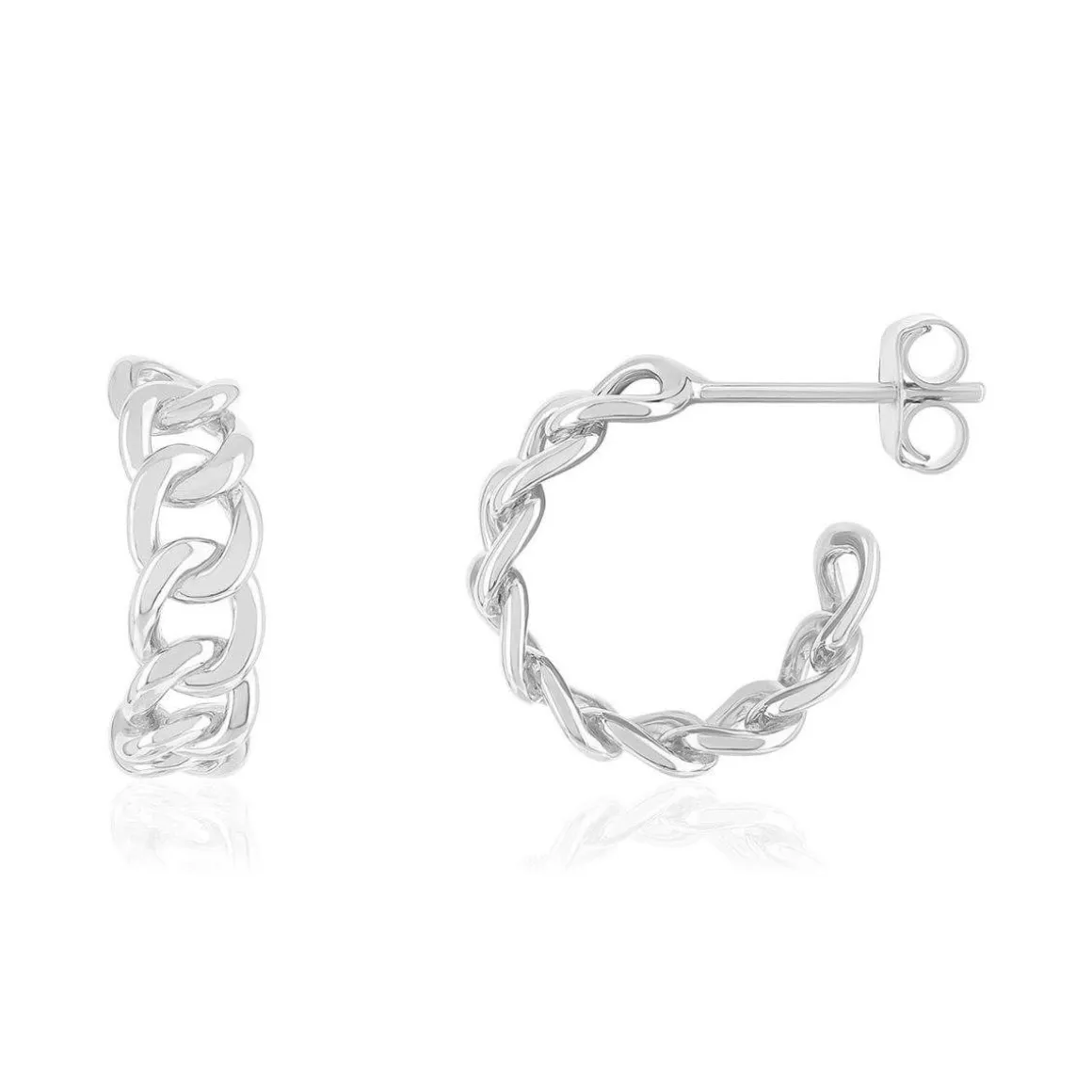 Demi créoles argent 925 15mm