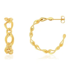Demi créoles plaqué or jaune
