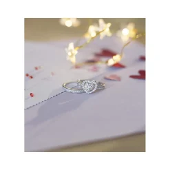 Duo alliance demi-tour solitaire argent 925 zirconias