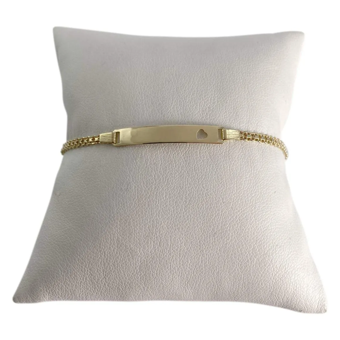 Gourmette d'occasion or 750 jaune coeur maille fantaisie