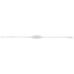 IDENTITÉ or blanc 375 maille forçat 14cm