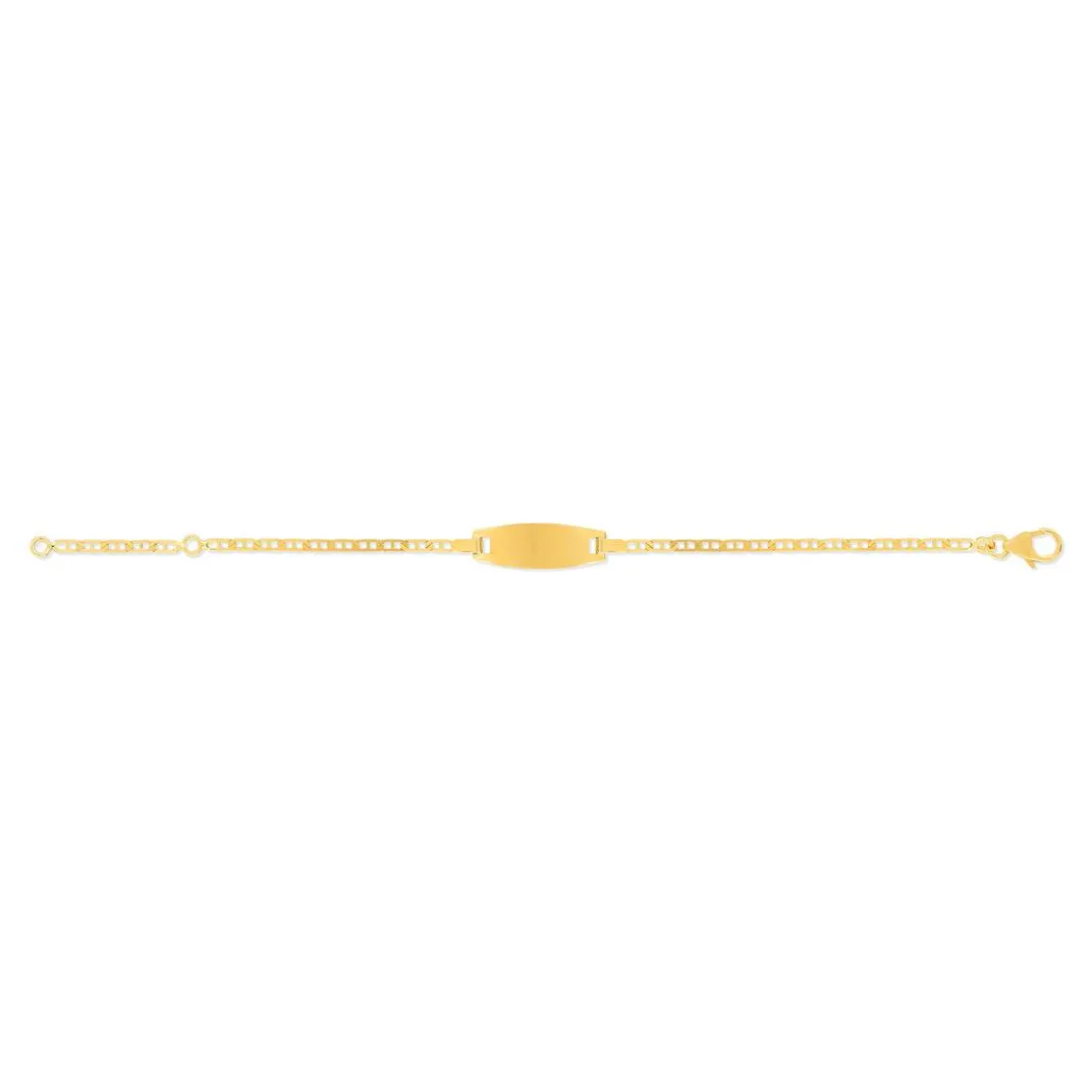 Identité or 375 jaune maille marine 14 cm