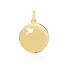 Médaille or 375 jaune colombe 14mm