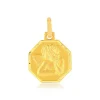 Médaille or jaune 375 mat ange