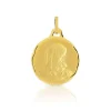 Médaille or 375 jaune satiné Vierge à l'enfant