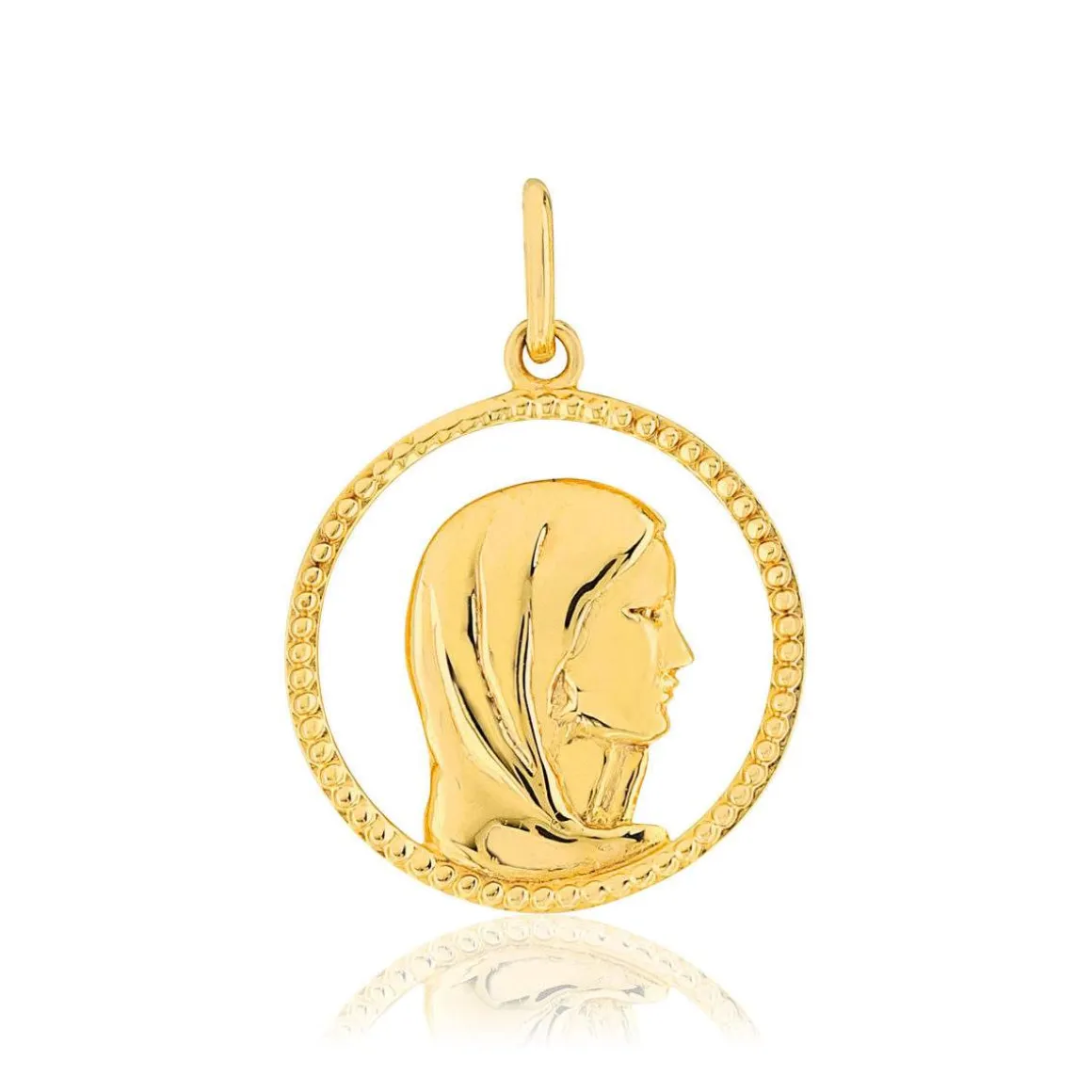 Médaille or jaune 375 vierge