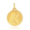 Médaille or 750 jaune Vierge à l'enfant