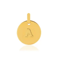 Médaille plaqué or alphabet