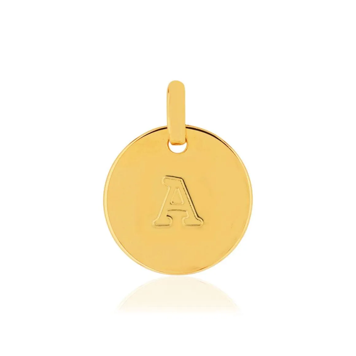 Médaille plaqué or alphabet