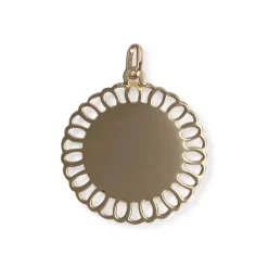 Médaille vierge d'occasion or 750 jaune