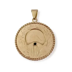 Médaille vierge d'occasion or 750 jaune