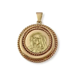 Médaille vierge d'occasion or 750 jaune