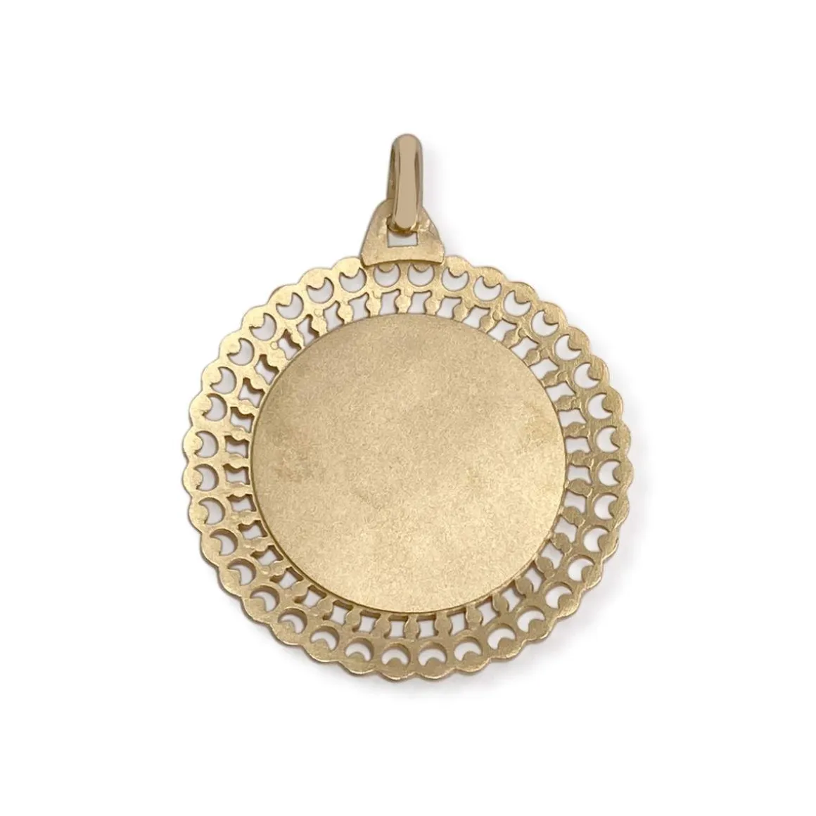 Médaille vierge d'occasion or 750 jaune
